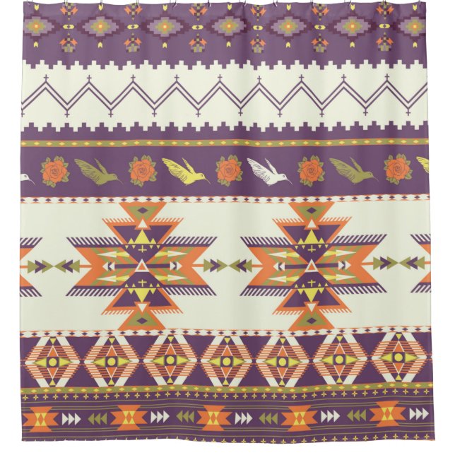 Cortina Para Box Padrão aztec incolor (Frente)