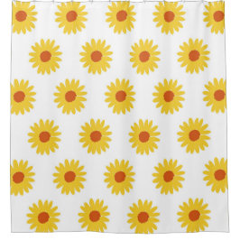 Cortina Para Box Padrão Bonito de girassol amarelo - Y2K