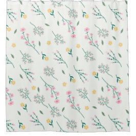 Cortina Para Box Padrão bonito do Primavera Floral