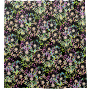 Cortina Para Box Padrão Colorido do Fireworks