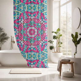 Cortina Para Box Padrão colorido elegante sem costura