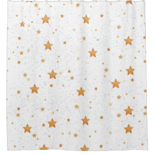 Cortina Para Box padrão com estrelas ouros