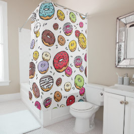 Cortina Para Box Padrão contínuo de Donuts