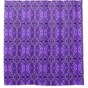 Cortina Para Box Padrão de Abstrato de Diamante Roxo