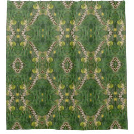 Cortina Para Box Padrão de Abstrato de Grama de Verão Seco