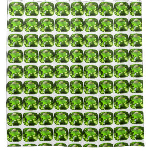 Cortina Para Box Padrão de Abstrato Verde