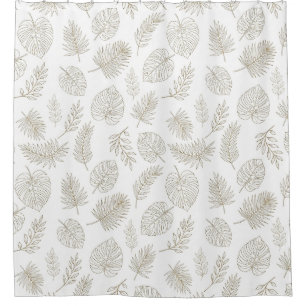 Cortina Para Box Padrão de Arte de Linha Botânica Minimalista (6)