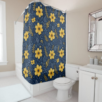 Cortina Para Box Padrão de Arte Floral na moda-Étnica Mediterrânica