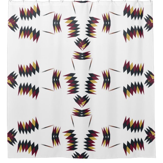 Cortina Para Box Padrão de Arte Nativa do Sudoeste (Frente)