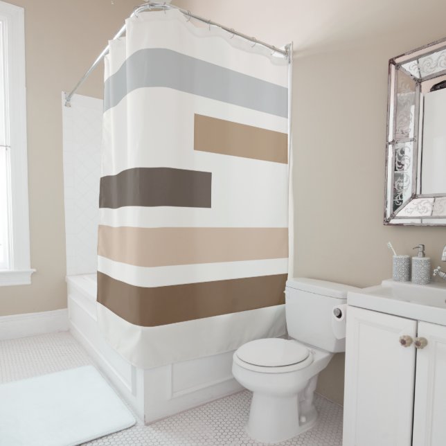 Cortina Para Box Padrão de Artes Geométricas de abstrato (In Situ)