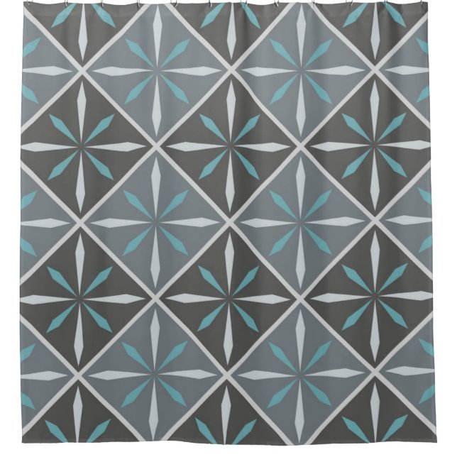 Cortina Para Box Padrão de azulejos cerâmicos (Frente)