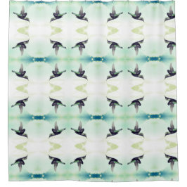 Cortina Para Box Padrão de beija-flor