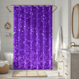 Cortina Para Box Padrão de Brilho Falso Roxo Fundo