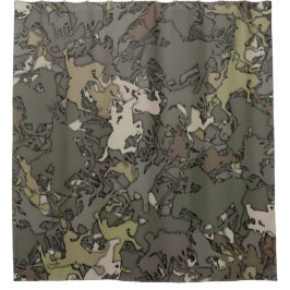 Cortina Para Box Padrão de Camouflage Cowboy