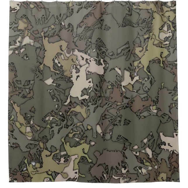 Cortina Para Box Padrão de Camouflage Cowboy (Frente)