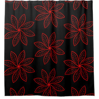 Cortina Para Box Padrão de Crimson em Preto