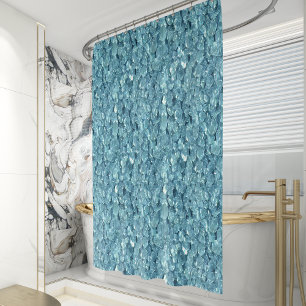 Cortina Para Box Padrão de Cristal de Quartzo Azul Gelo