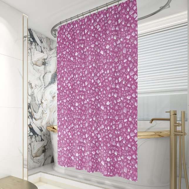 Cortina Para Box Padrão de Cristal de Quartzo Rosa (Criador carregado)