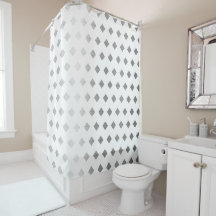 Padrão de Diamante Branco de Cinzas Prateadas Deco