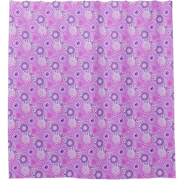 Cortina Para Box Padrão de espiral frontal, violeta, orquídea (Frente)