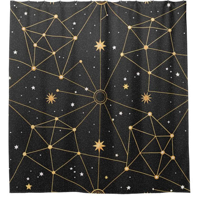 Cortina Para Box Padrão de Estrelas da Constelação Celeste (3) (Frente)