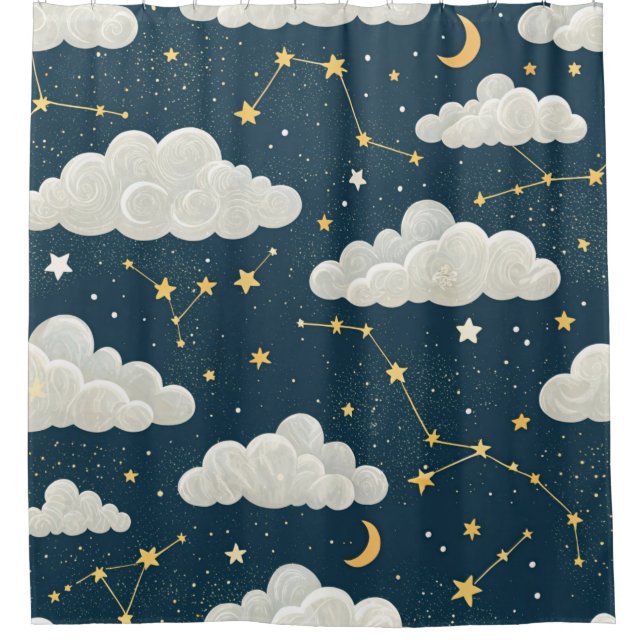 Cortina Para Box Padrão de Estrelas da Constelação Celeste (6) (Frente)