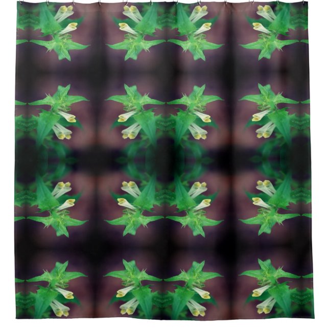 Cortina Para Box Padrão de Fechamento de Flor Branca Pequeno (Frente)