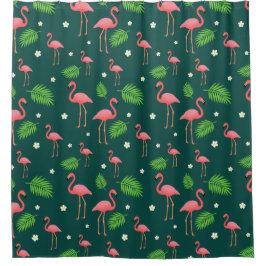 Cortina Para Box Padrão de Flamingo Tropical