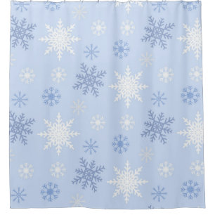 Cortina Para Box Padrão de flocos de neve