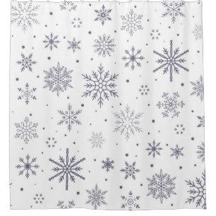 Cortina Para Box Padrão de flocos de neve
