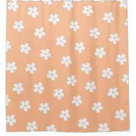 Cortina Para Box Padrão de Flor Branca de Hippie de Pré-Papoila Nat