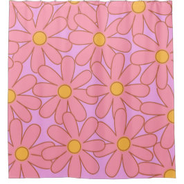 Cortina Para Box Padrão de Flor Púrpura de Púrpura de Pré-Papoila
