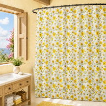 Padrão de Flor Silvestre com Aquarela Amarela