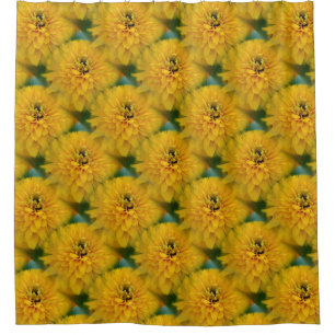 Cortina Para Box Padrão de flores de margarida amarela