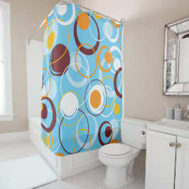 Cortina Para Box Padrão de Forma dos Círculos Coloridos Geométricos