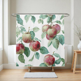 Cortina Para Box Padrão de Fruta de Maçã Verde Vermelha Russo de Aq