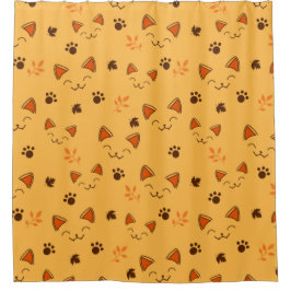 Cortina Para Box Padrão de Gatinho de Vampiro Feliz