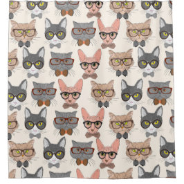 Cortina Para Box Padrão de Gatos Adoráveis