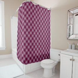 Cortina Para Box Padrão de Gingham de Verificação a Cor-de-Rosa Pro
