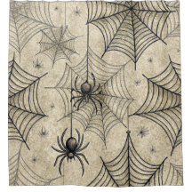 Padrão de Halloween de Aranhas e Teias Vintage