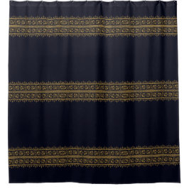 Cortina Para Box Padrão de impressão digital do Ouro Vintage