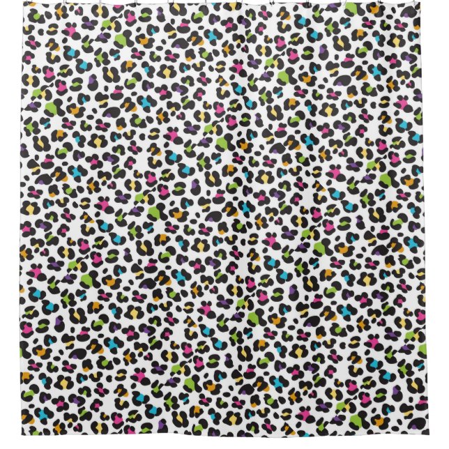 Cortina Para Box Padrão de impressão do Trendy Rainbow Leopard (Frente)