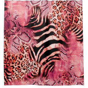 Cortina Para Box Padrão de leopardo sem costura, zebra abstrato. le