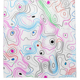 Cortina Para Box Padrão de Madeira Abstrato moderno