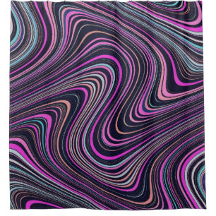 Cortina Para Box Padrão de Marinho rosa púrpura magenta