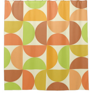 Cortina Para Box Padrão de meio círculo de Meio século minimalista