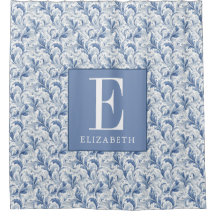 Padrão de Monograma Toile de País Francês Azul