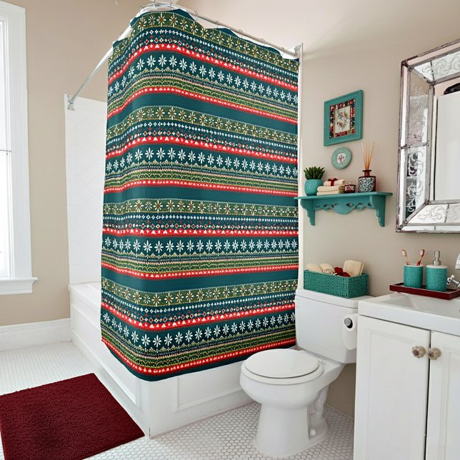 Cortina Para Box padrão de natal nórdico (Criador carregado)