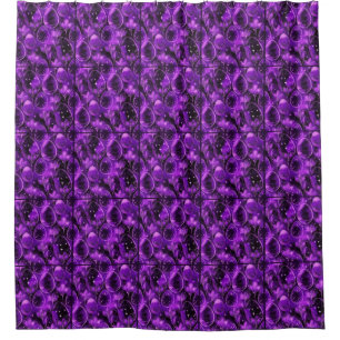 Cortina Para Box Padrão de Páscoa Gótico Roxo