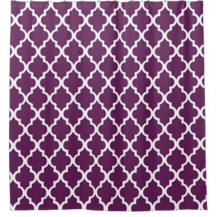 Cortina Para Box Padrão de Quatrefoil de EggPlant Purple